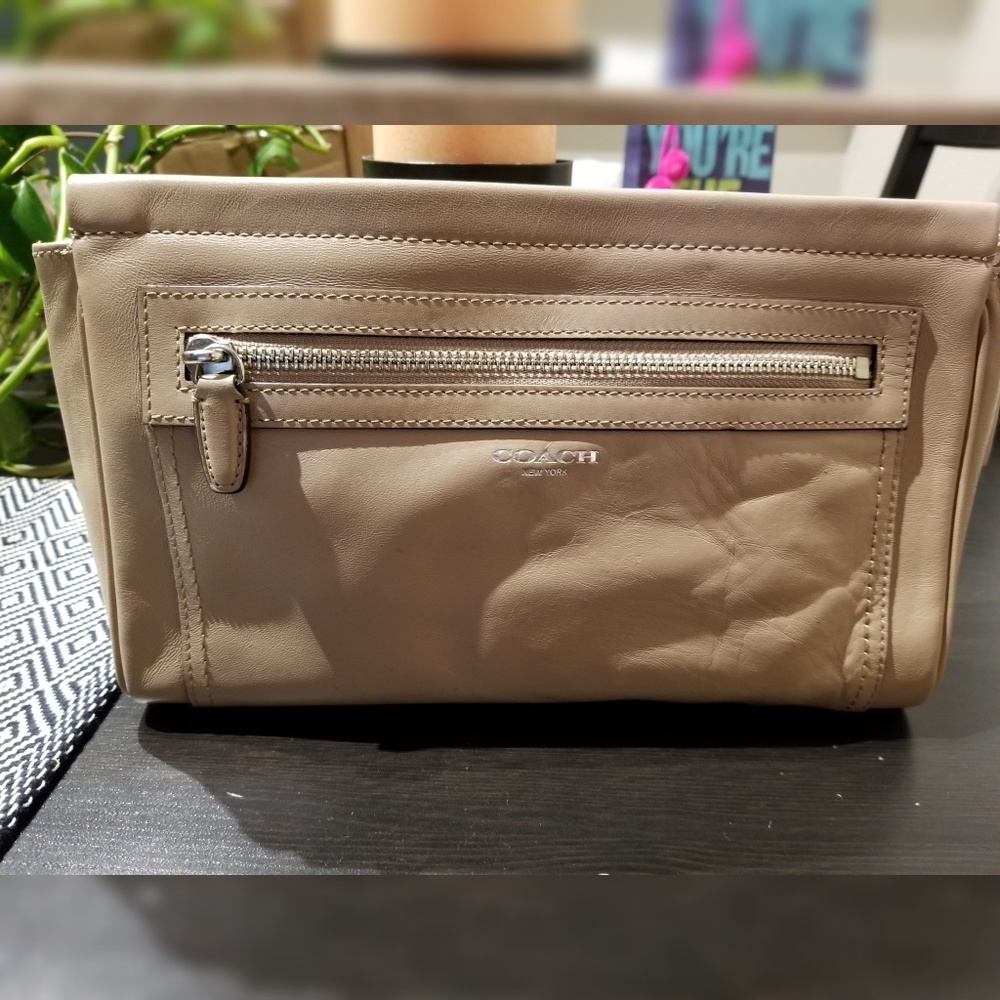 Leather Coach Clutch - good condition